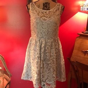 Moonlight Silver Lace Dress